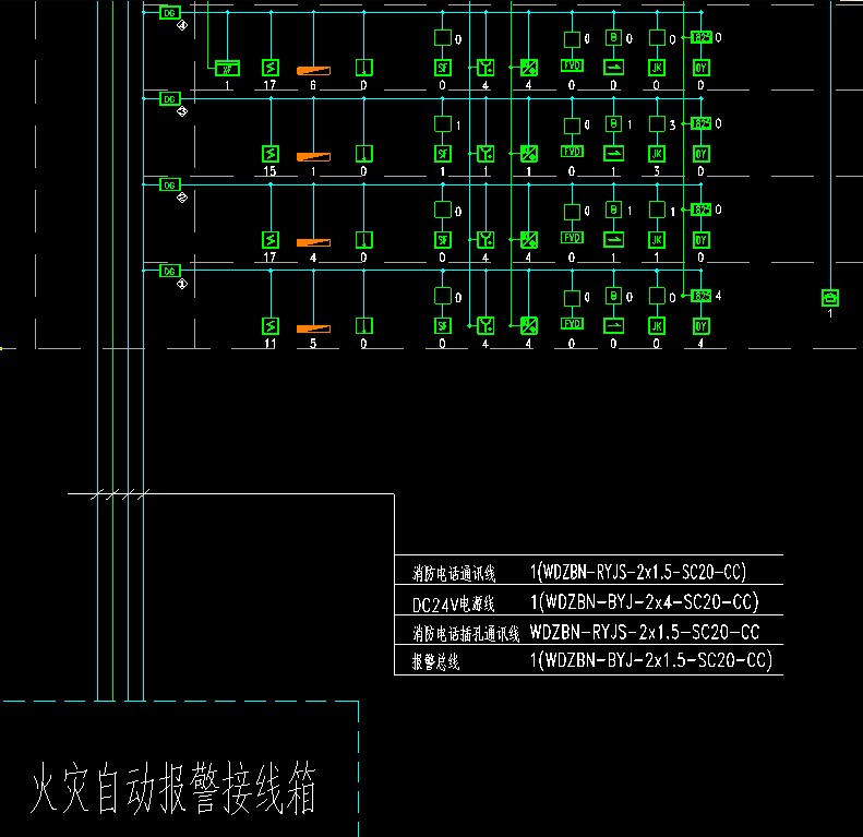 弱电消防系统图和平面图一些线不一致