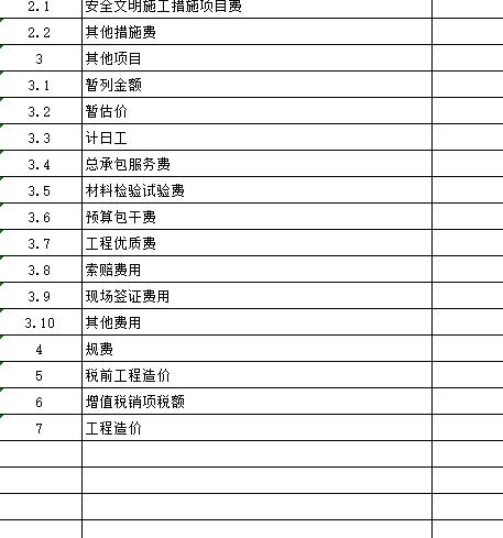 稅前工程造價