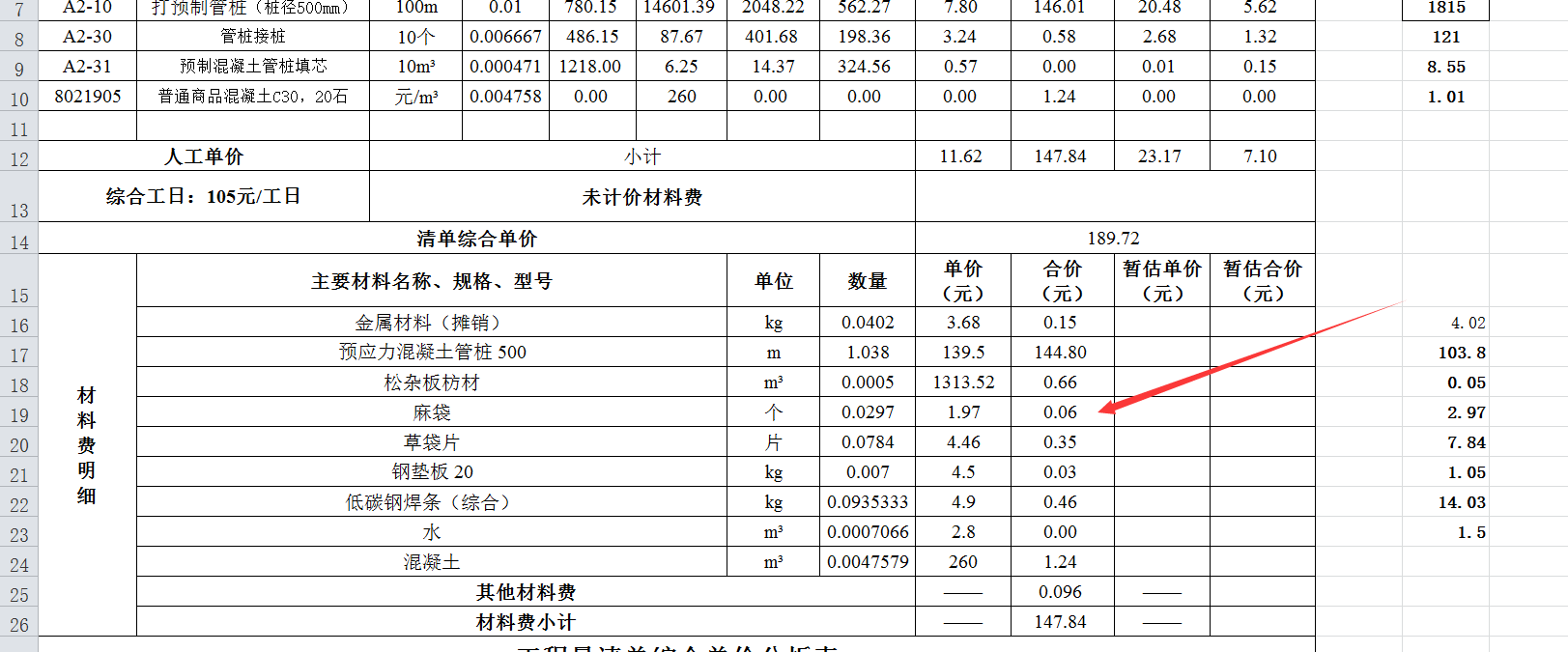 材料明細