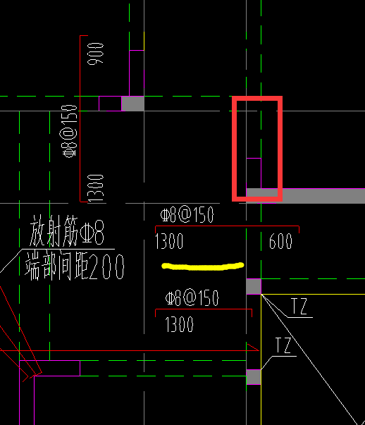 负筋布置范围