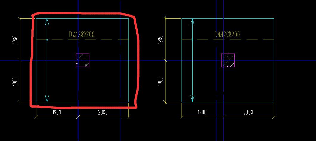 筏板基础这个矩形是表示什么啊?柱帽?