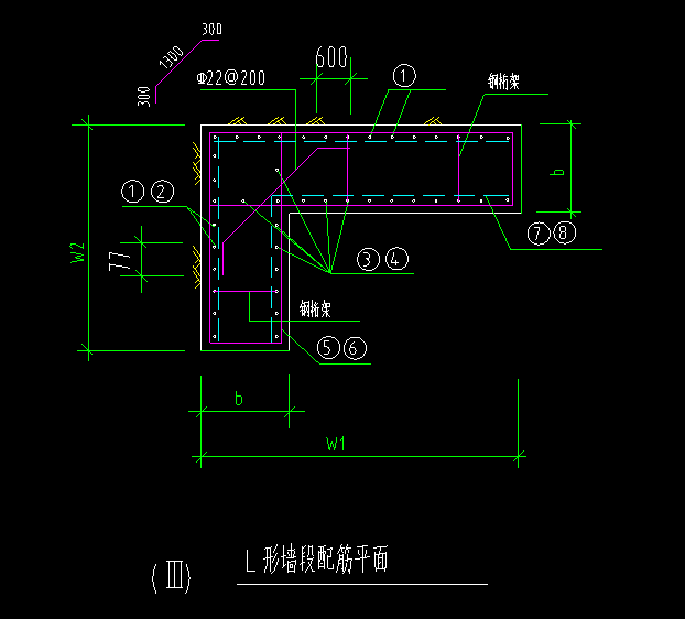 水平分布鋼筋