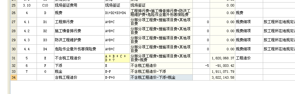 造价下浮