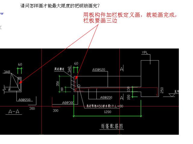 雨棚的钢筋