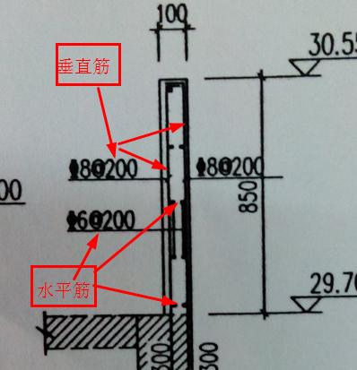 栏板大样里怎么区分垂直水平筋