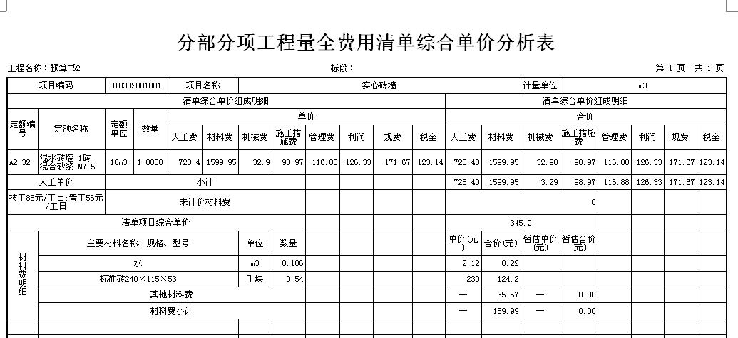 直接工程费