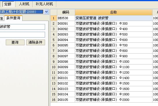 套定额