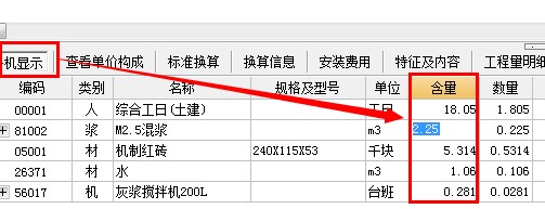 工料機顯示