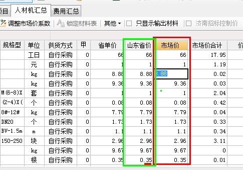 工程预算表