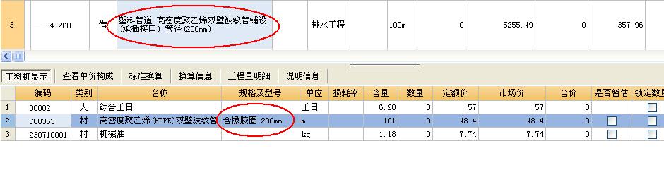 计价表