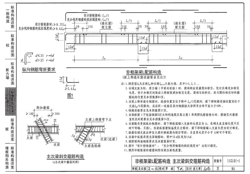 通长筋和架立筋