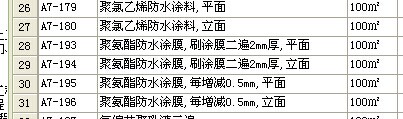 定额子目
