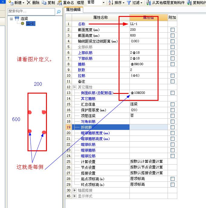 梁侧面