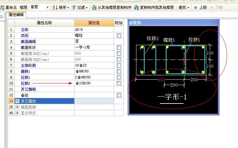 纵筋信息