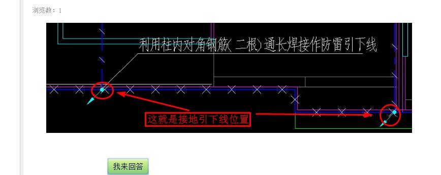 图纸中的引下线