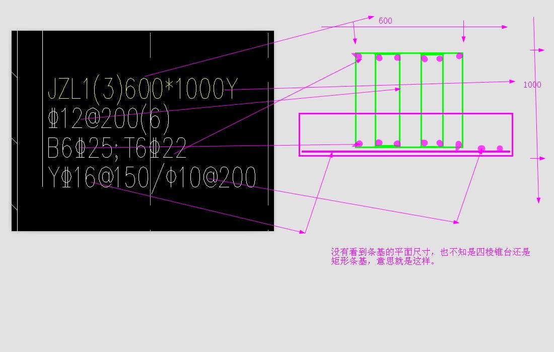 此条基加腋基础梁标注怎么看