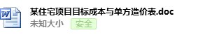 费用表