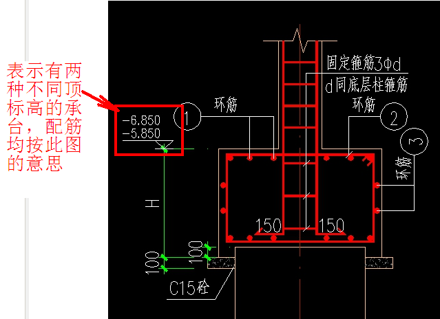 承台顶标高