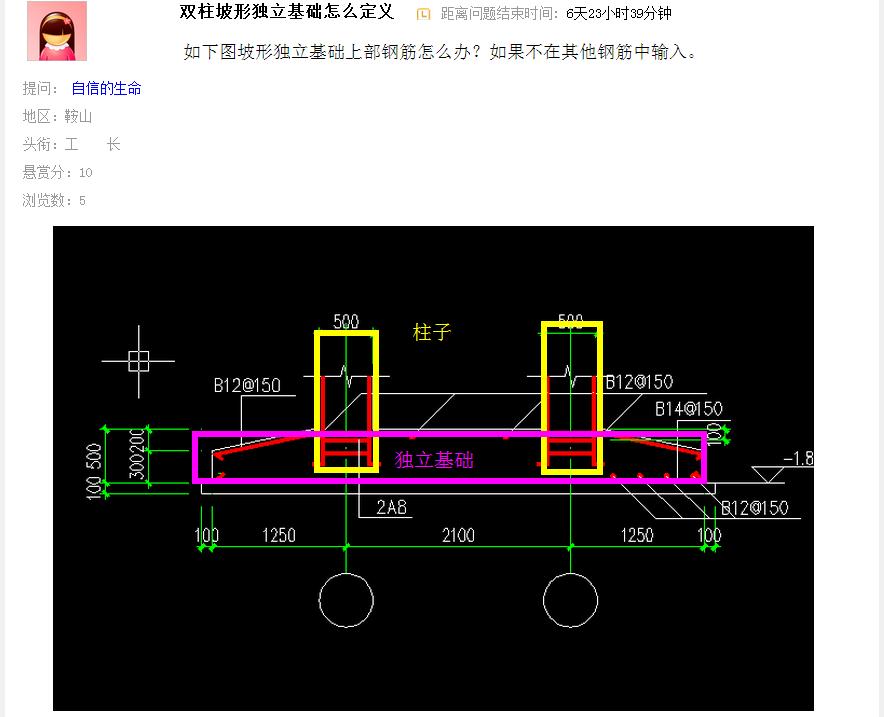 双柱坡形独立基础怎么定义