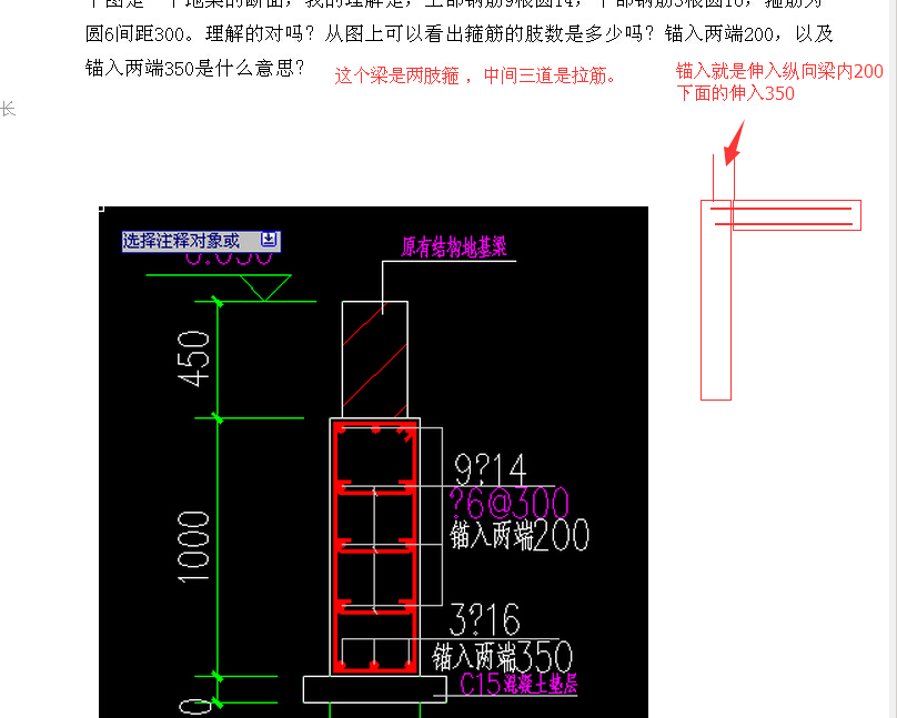 如下图所示,如何看它的箍筋肢数?