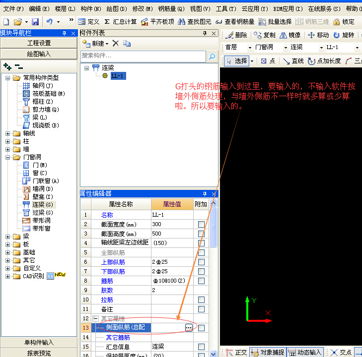 梁侧面