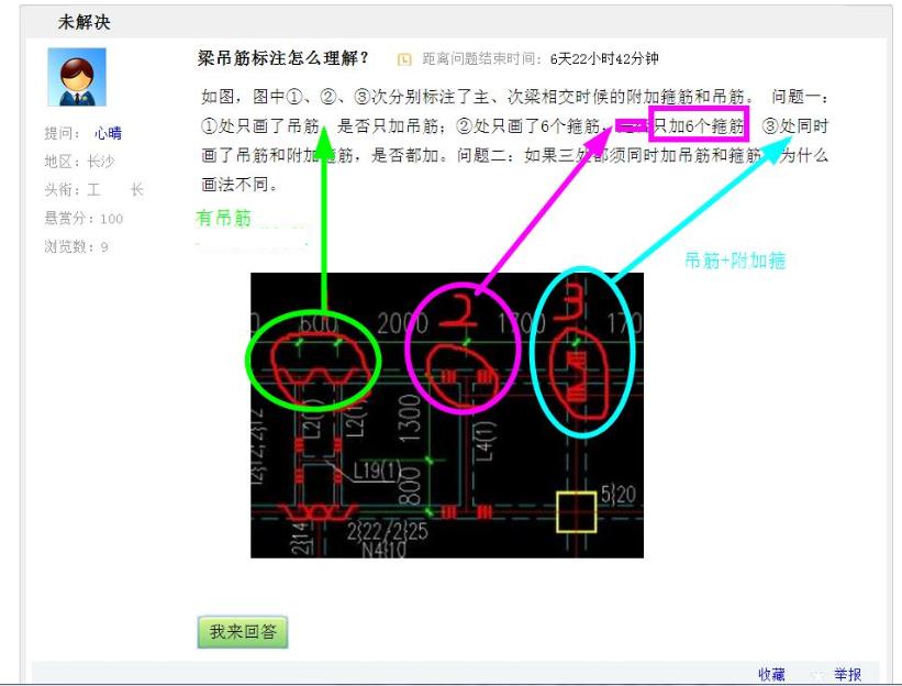 吊筋标注