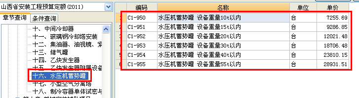 套清单