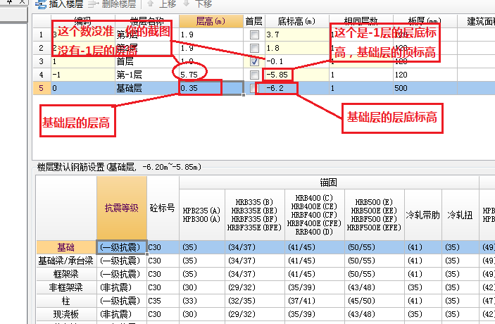 层高设置