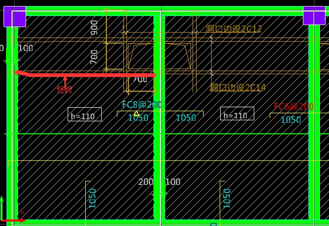 板洞中怎么区别短跨向与长跨向加筋