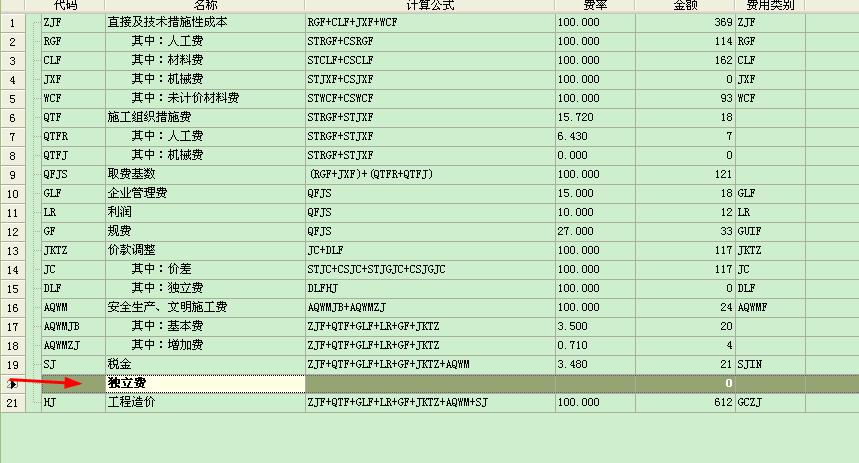 不计取税金
