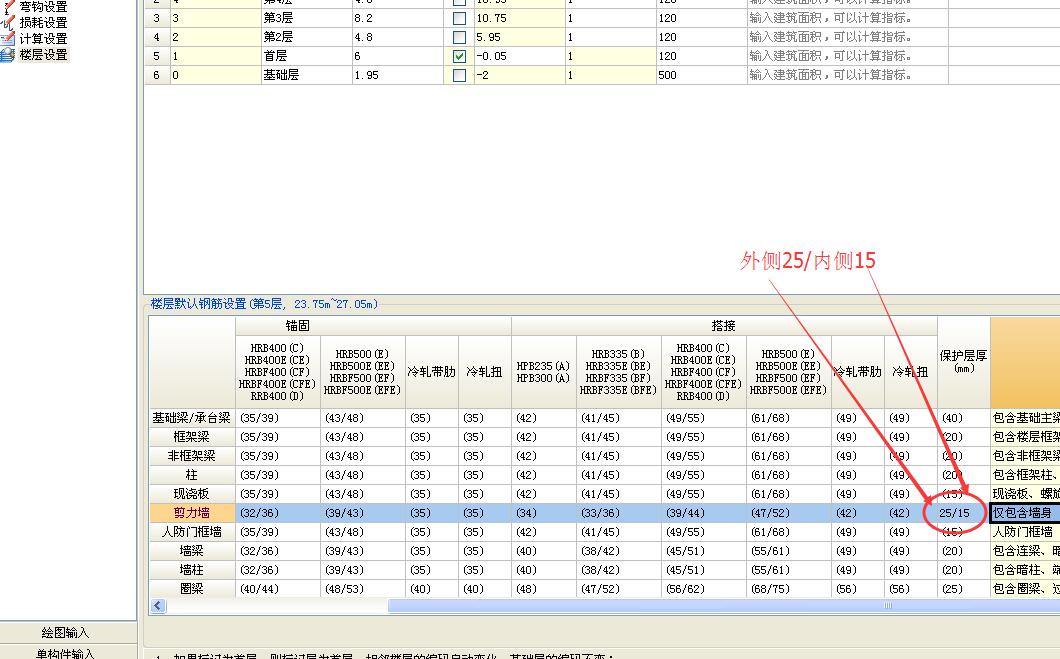 外侧钢筋