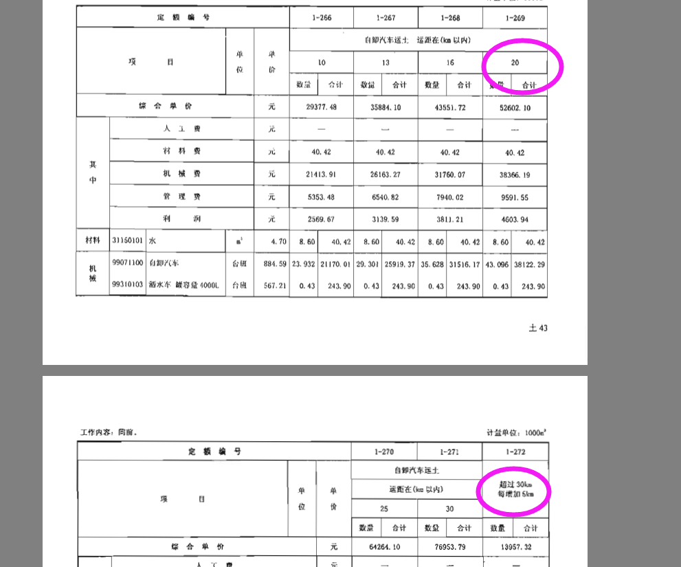 运距换算