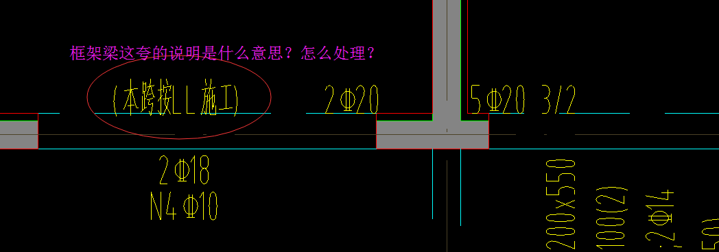 帮我看看这个梁的这一跨是什么意思附图怎么处理