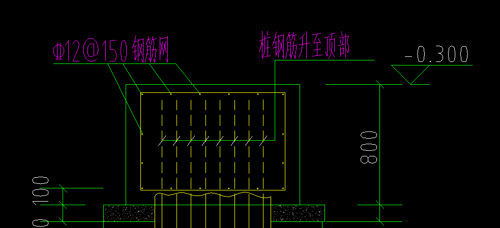 图中桩帽用什么构建绘制?桩承台的梁式配筋吗?