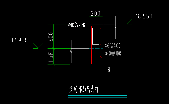 梁局部加高