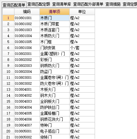 清單定額