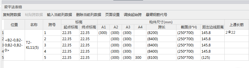 梁位置