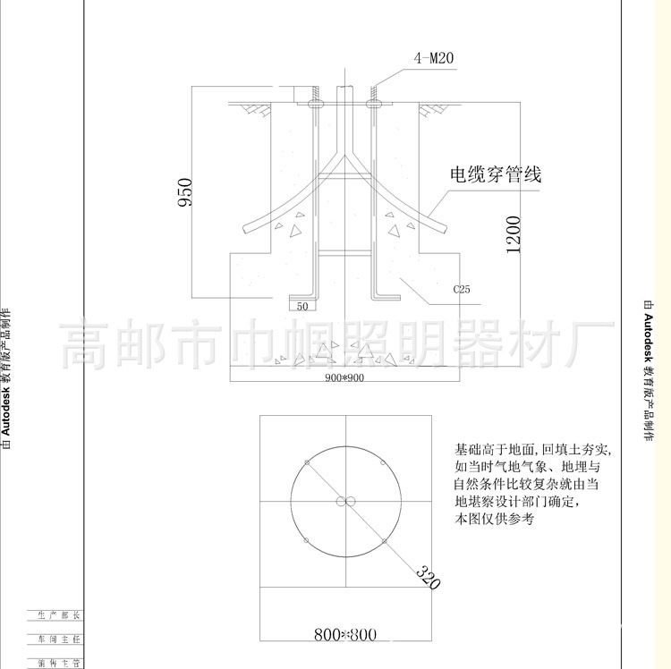 求一份路灯基础图集图纸中么有邮箱号为983101744