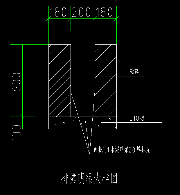 明沟砖砌尺寸的套价