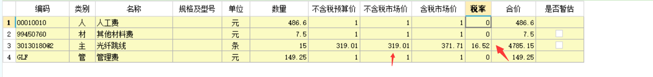 管廊定額