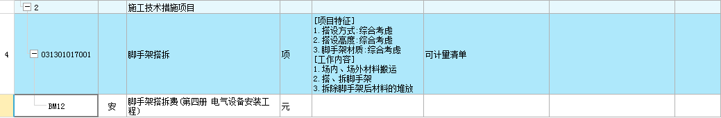 措施項