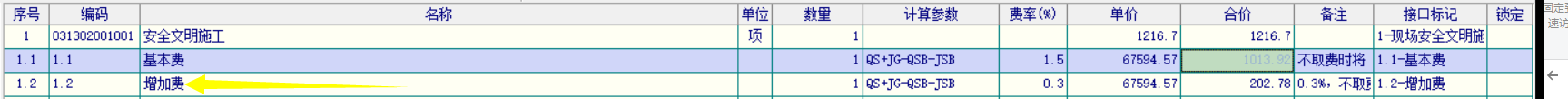 增加費
