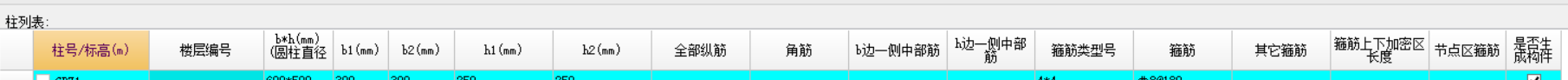 柱表