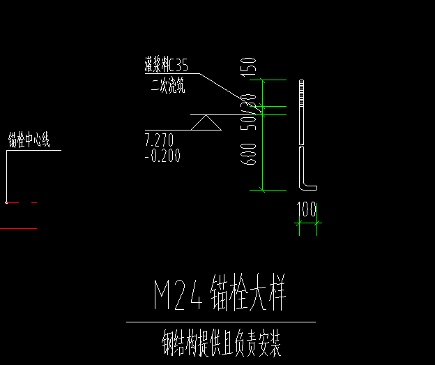 钢结构基础中预埋螺栓怎么计算重量二次灌浆怎样套定额