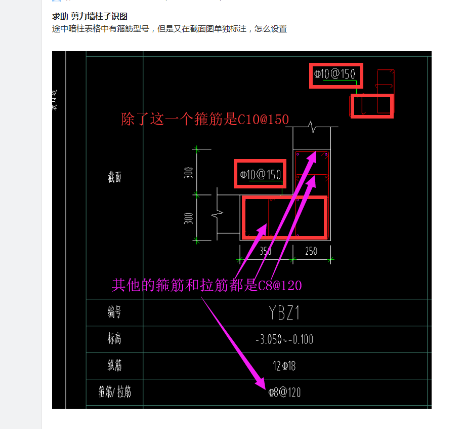 求助剪力墙柱子识图