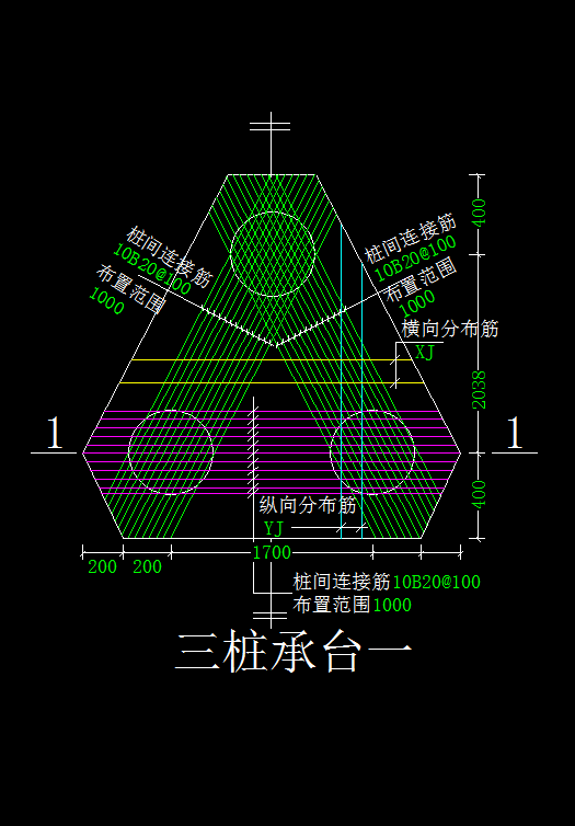 gtj2018三桩承台配筋如何定义