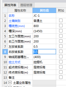 放坡系數(shù)