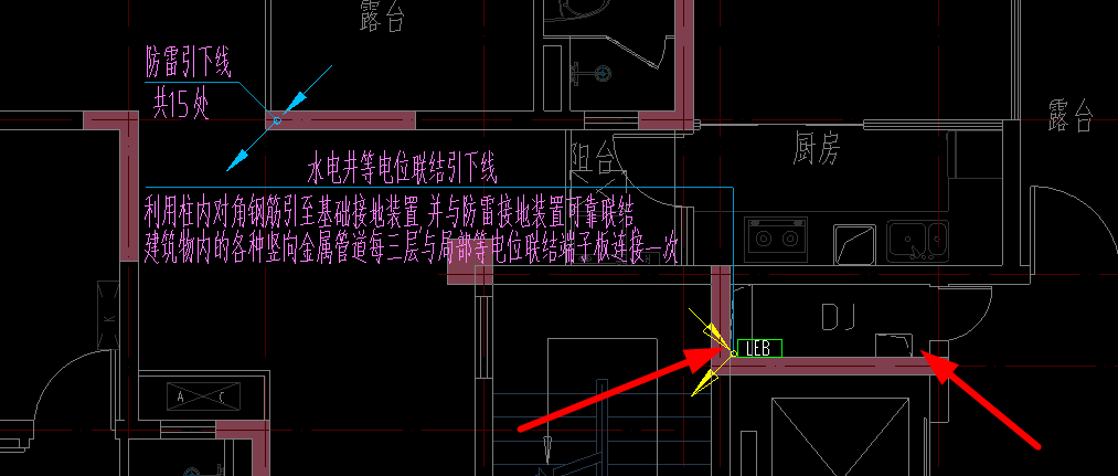 强弱电共井时电井防雷引下线该算一处还是两处