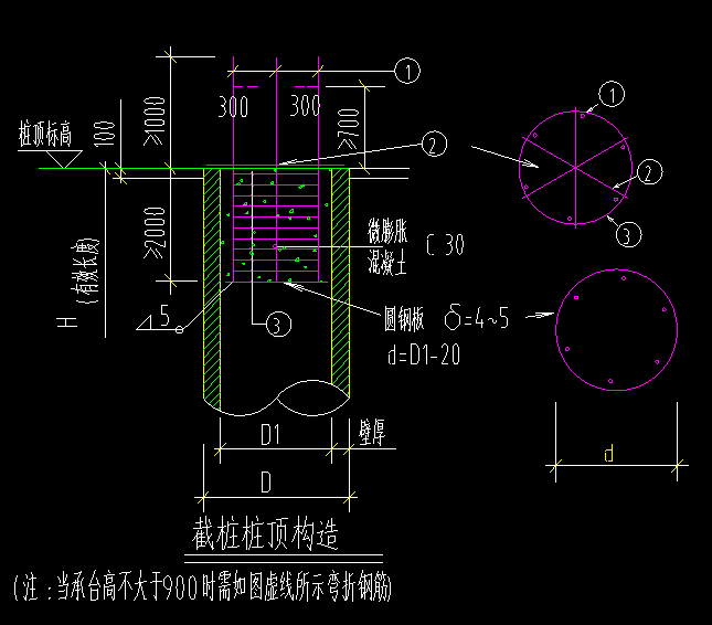 管桩填芯是填桩头和桩顶吗?