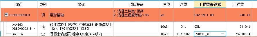 程量表達式